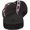 image:imageREEF Womens Ginger Beach Flip FlopsBlackPurpleSilver