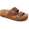image:imageReef Cushion Vista Hi Womens Platform Fashion Sandal Arch Support Ultra Soft Cushion FootbedBrownLeopard
