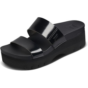 image:imageREEF Cushion Vista Higher Womens Platform Fashion Sandal Arch Support Ultra Soft Cushion FootbedBlack Patent