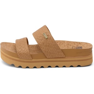 image:imageReef Cushion Vista Hi Womens Platform Fashion Sandal Arch Support Ultra Soft Cushion FootbedTan Wicker