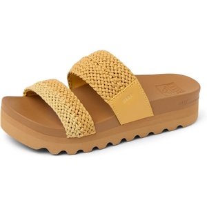 image:imageReef Cushion Vista Hi Womens Platform Fashion Sandal Arch Support Ultra Soft Cushion FootbedYellow Duo Braid