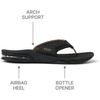 image:imageREEF Mens Fanning Bottle Opener Flip FlopsBlack and Tan