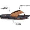 image:imageREEF Mens Fanning Bottle Opener Flip FlopsGrey Khaki