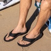 image:imageREEF Mens Fanning Bottle Opener Flip FlopsGreyBlack