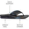 image:imageREEF Mens Fanning Bottle Opener Flip FlopsGreyLight Blue