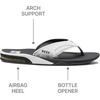 image:imageREEF Mens Fanning Bottle Opener Flip FlopsGreyWhite