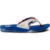 image:imageREEF Mens Fanning Bottle Opener Flip FlopsRed White and Blue