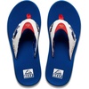 image:imageREEF Mens Fanning Bottle Opener Flip FlopsRed White and Blue