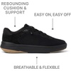 image:imageREEF Mens Shoreline Del Mar Shoe Breathable Knit Upper Lightweight amp Flexible Cushion Footbed Elastic LacesBlackBlackGum