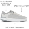 image:imageREEF Mens Shoreline Del Mar Shoe Breathable Knit Upper Lightweight amp Flexible Cushion Footbed Elastic LacesLight Grey