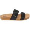 image:imageREEF Vista Braid II Womens Fashion Slide Sandal Vegan Leather Strap Ultra Soft Cushion FootbedBlackcork