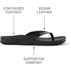image:imageREEF Womens Cushion Court Flip FlopsBlack