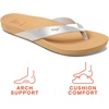 image:imageREEF Womens Cushion Court Flip FlopsSilver