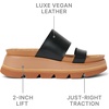 image:imageREEF Womens Vista Luxe Siaa Platform SandalsBlackTan