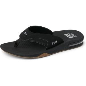 image:imageREEF Mens Fanning Bottle Opener Flip FlopsBlackSilver