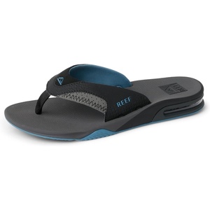 image:imageREEF Mens Fanning Bottle Opener Flip FlopsGreyLight Blue