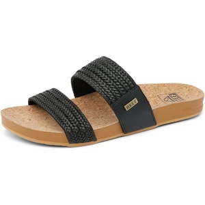 image:imageREEF Vista Braid II Womens Fashion Slide Sandal Vegan Leather Strap Ultra Soft Cushion FootbedBlackcork