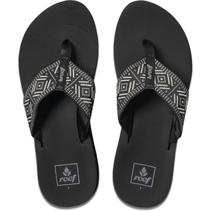 image:imageREEF Womens Sandals Spring Woven Flip FlopsBlackWhite