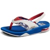 image:imageREEF Boys ToddlerLittle Kids Fanning SandalRed White and Blue