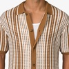 image:imageReef Unisex Adult Reef Cabana Short Sleeve Button Down Sweater KnitTobacco Brown