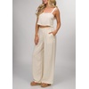 image:imageReef Womens Tori Linen Blend PantAlmond Milk