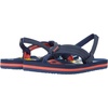 Navy Palms Stripe