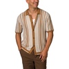 image:imageReef Unisex Adult Reef Cabana Short Sleeve Button Down Sweater KnitTobacco Brown