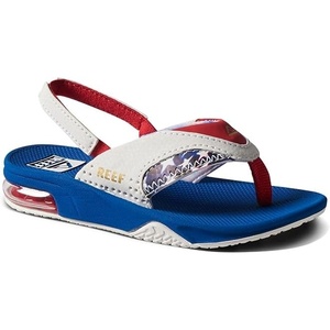 image:imageREEF Boys ToddlerLittle Kids Fanning SandalRed White and Blue