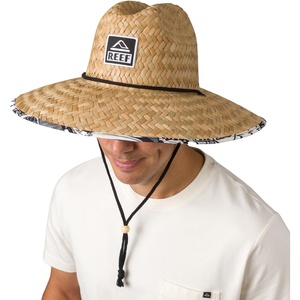 image:imageREEF Mens Wide Brim Straw Hat with Chin Strap