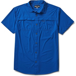 image:imageReef Mens Barrel Short Sleeve Button Up Woven ShirtAdamsLapis Blue