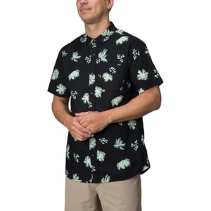 image:imageReef Mens Barrel Short Sleeve Button Up Woven ShirtCaviar