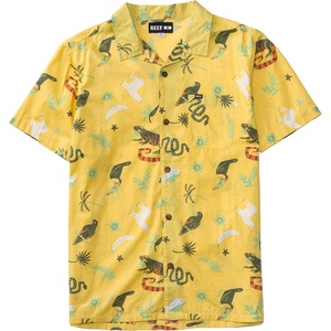 image:imageReef Mens Barrel Short Sleeve Button Up Woven ShirtDusky Citron