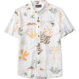 image:imageReef Mens Barrel Short Sleeve Button Up Woven ShirtMarshmallow