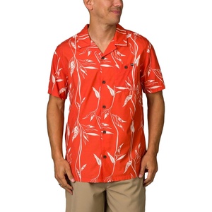 image:imageReef Mens Reef Kaden Short Sleeve 1 Pocket Camp ShirtPaprika