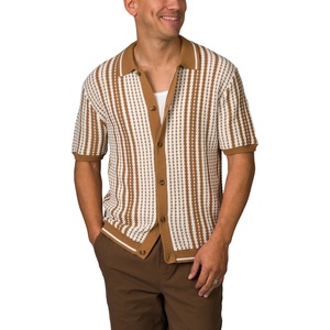 image:imageReef Unisex Adult Reef Cabana Short Sleeve Button Down Sweater KnitTobacco Brown