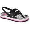 image:imageREEF Girls ToddlerLittle Kid Ahi Beach Flip Flop Soft Cushion Footbed Water FriendlyPinkBlack Floral