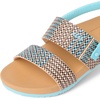 image:imageREEF Girls ToddlerLittle Kids Cushion Vista SandalBlue Raffia