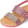 image:imageREEF Girls ToddlerLittle Kids Cushion Vista SandalPink Raffia