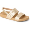 image:imageREEF Girls ToddlerLittle Kids Cushion Vista SandalTanChampagne