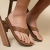 image:imageREEF Mens Leather Smoothy Flip FlopsBronze Brown