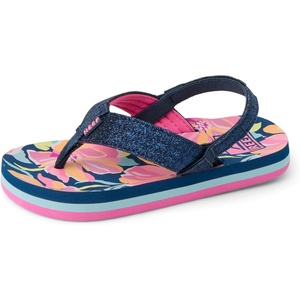 image:imageREEF Girls ToddlerLittle Kid Ahi Beach Flip Flop Soft Cushion Footbed Water FriendlyNavy Floral