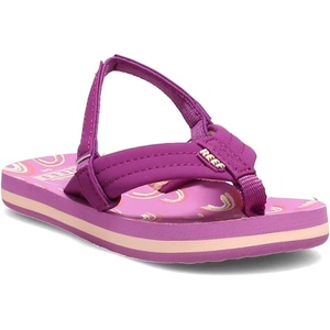 image:imageREEF Girls ToddlerLittle Kid Ahi Beach Flip Flop Soft Cushion Footbed Water FriendlyPurple Rainbow