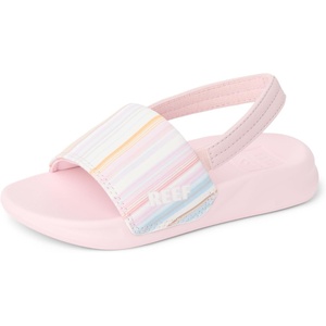 image:imageREEF Girls ToddlerLittle Kids One Slide SandalPale LilacWhite