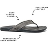 image:imageREEF Mens JBay III Leather Flip FlopsCement