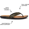 image:imageREEF Mens JBay III Leather Flip FlopsOliveTan