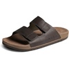 image:imageREEF Mens Ojai Two Bar Slide SandalBrown Leather