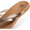 image:imageREEF Pacific Joy Womens Flip Flop Vegan Leather Strap and Soft Cushion FootbedGolden Hour