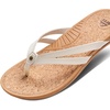 image:imageREEF Pacific Joy Womens Flip Flop Vegan Leather Strap and Soft Cushion FootbedWhisper White