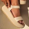 image:imageREEF Vista Higher Raya Womens Platform Sandal Adjustable Straps Soft Molded FootbedBlackWhite