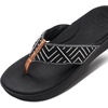 image:imageREEF Womens Cloud Tx Arch Support Flip Flop SandalsBlack Geo
